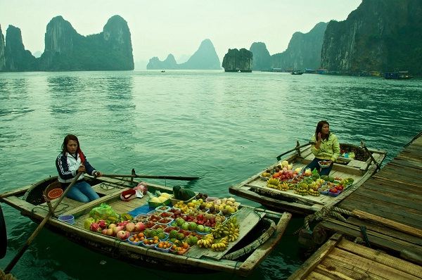 Interesting habit in Halong Bay