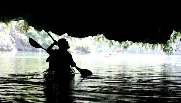 Kayaking hepls to reach some amazing caves that a cruise boat can’t