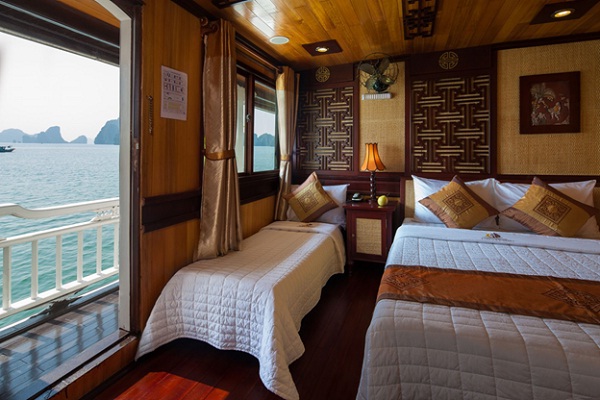 A luxury cabin of Victory Cruise