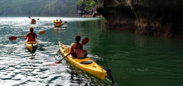 Kayaking on Halong Bay
