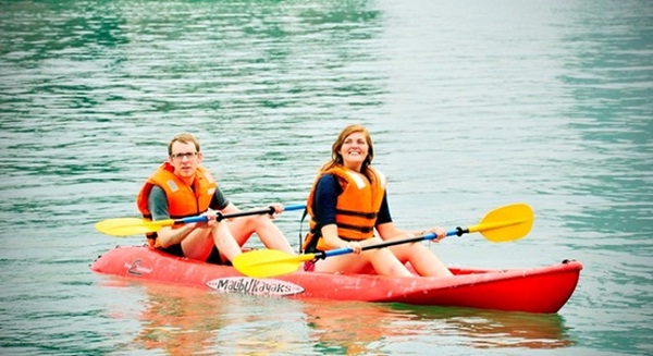 Kayaking on Halong Bay