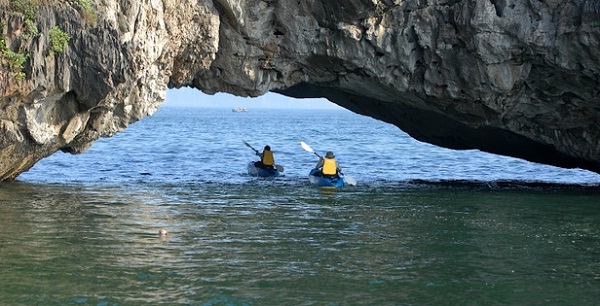 Kayaking on Halong Bay