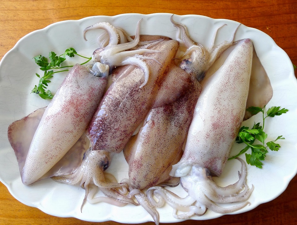Fresh squid to make the best flavor fro Cha Muc Halong dish