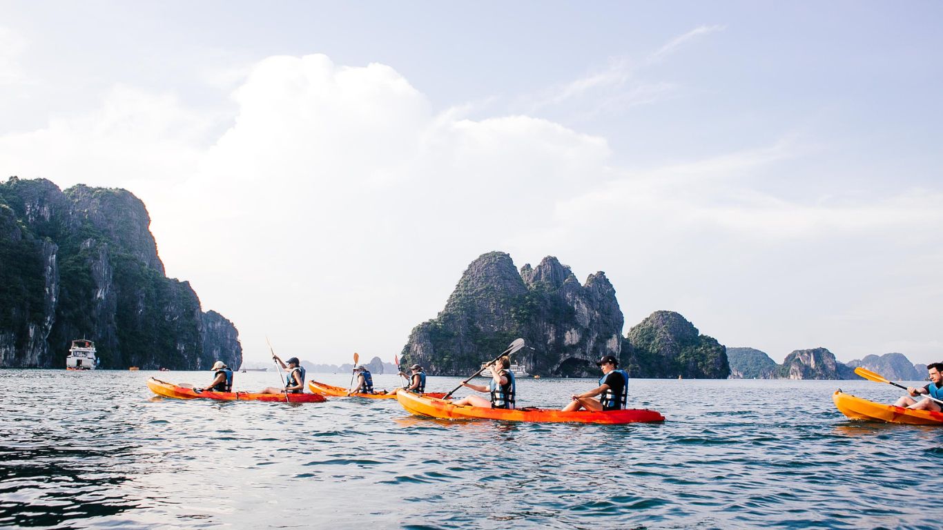 Kayaking Halong Bay