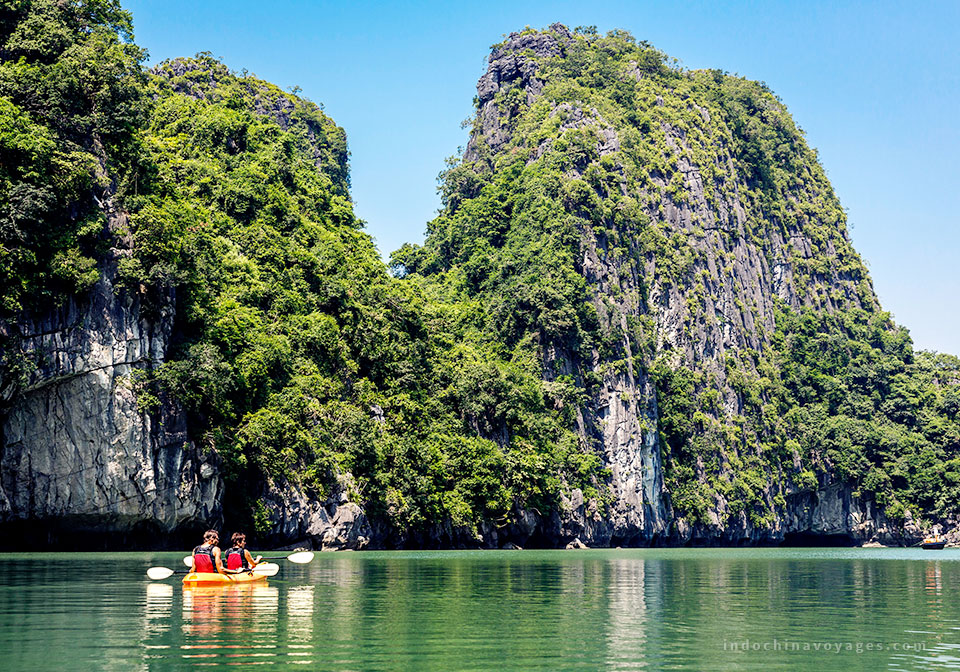 Kayaking in Halong Bay