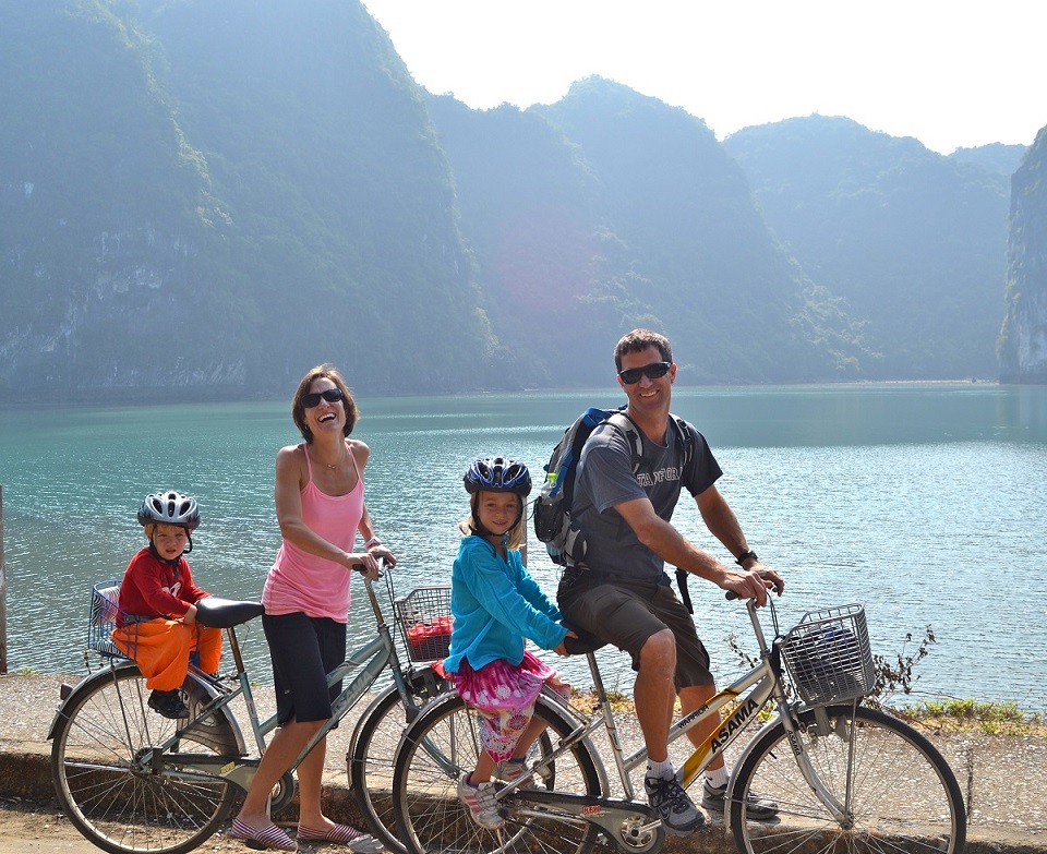 Biking in Halong Bay