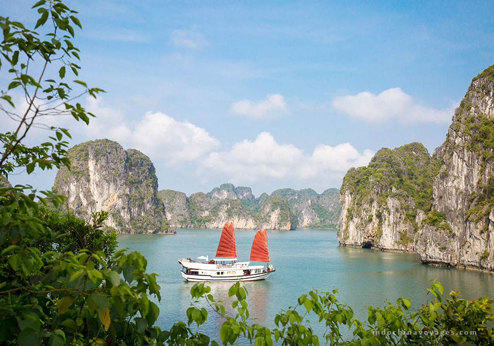 amazing view from Thien Canh Son in Halong Bay Junk Cruise