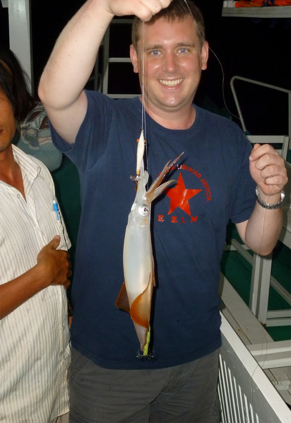 squid fishing in Halong Bay