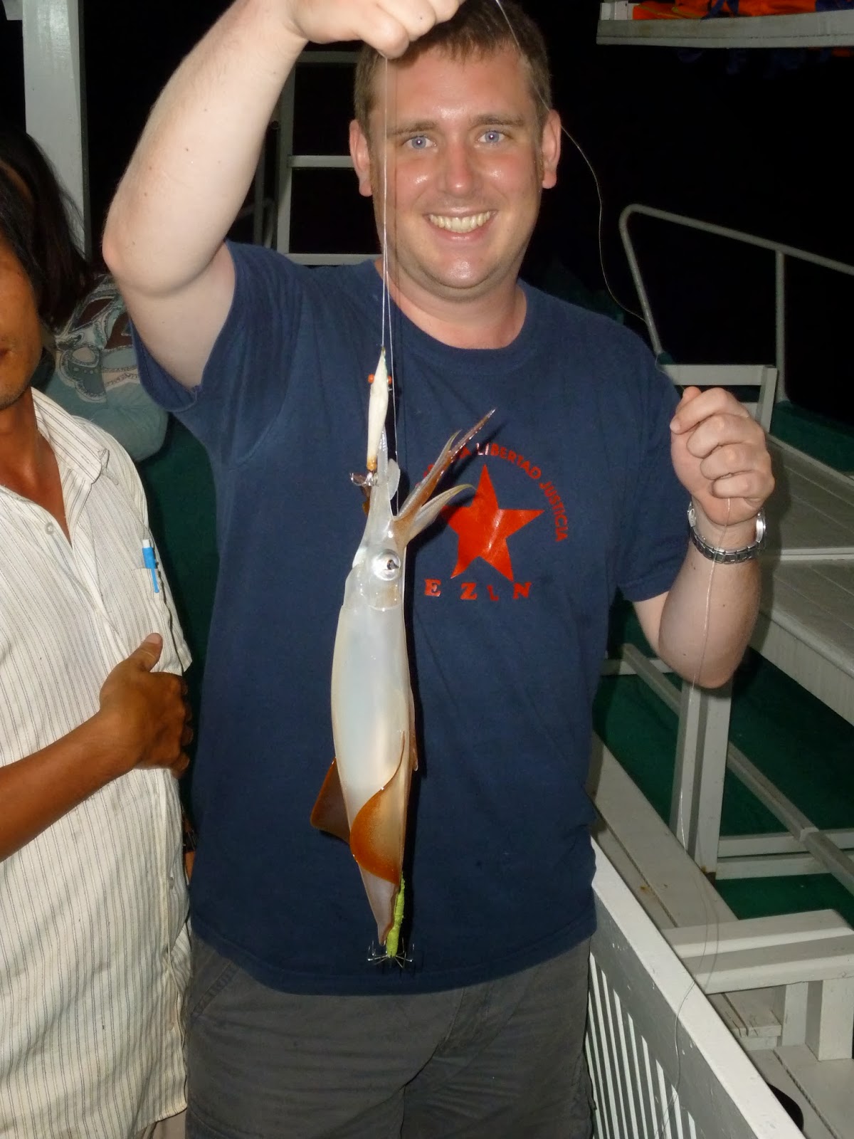 squid fishing Halong Bay