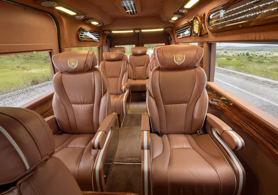 Inside the private car