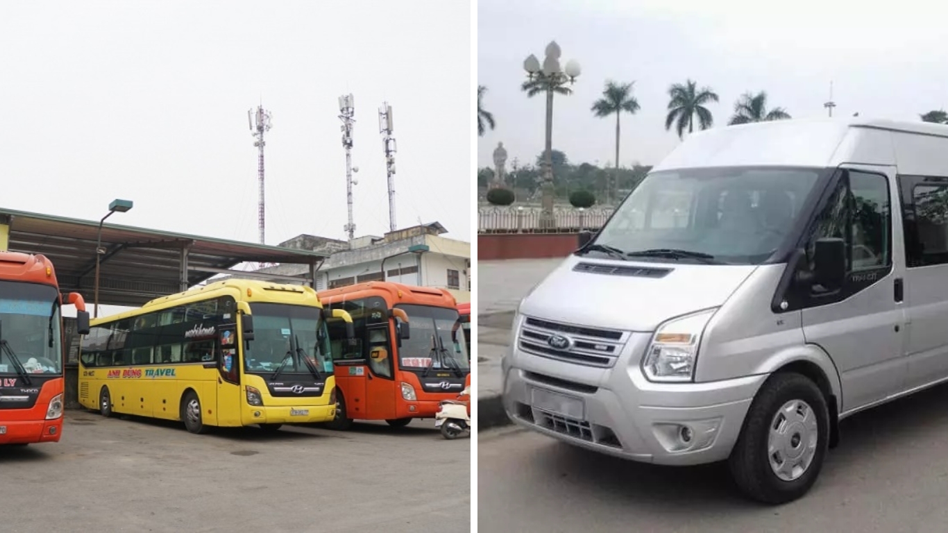 Shuttle bus and private car