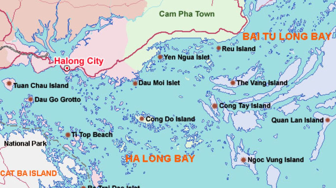 Halong Bay map